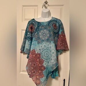 Indigo Soul Asymmetrical Blouse